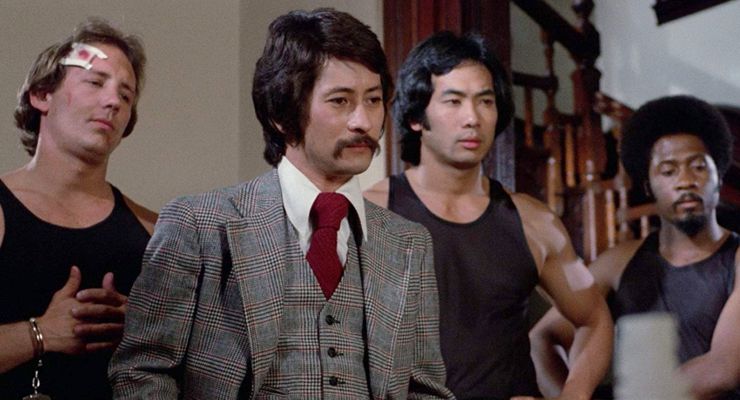 Michael Chong, Joshua Johnson, and Ron Marchini in Death Machines (1976) Michael Chong, Joshua Johnson, and Ron Marchini in Death Machines (1976)
