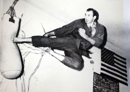 Bob Ozman Performing a Flying Sidekick