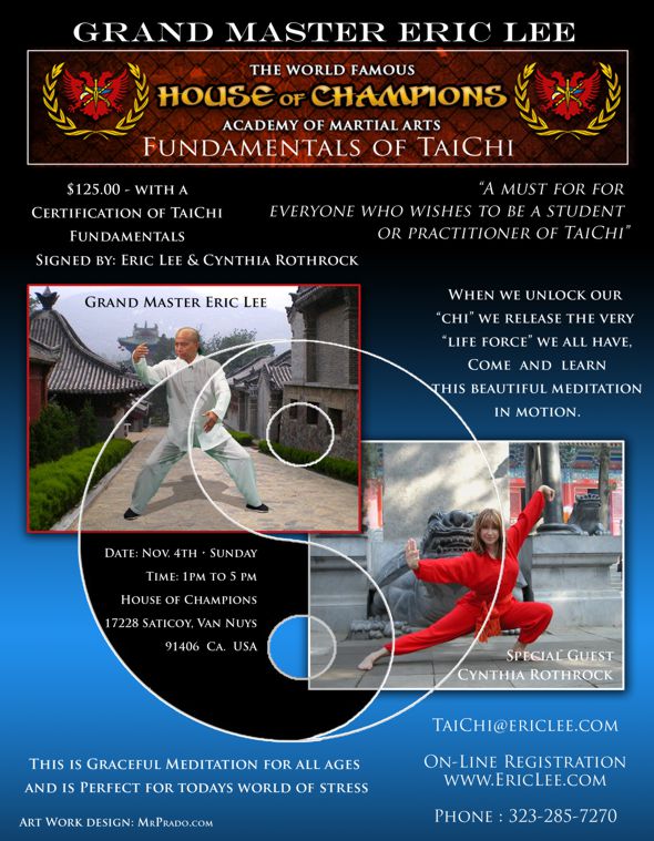 Eric Lee Fundamental of Tai Chi Workshop Poster