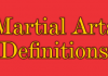 Martial Arts Definitions