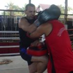 Antonio Graceffo Practicing Muay Lao