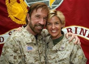 Chuck Norris with Troops