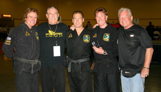 Aaron Norris, Tip Potter, Reggie Cochran, Chuck Norris and Duke Tirschel Aaron Norris, Tip Potter, Reggie Cochran, Chuck Norris and Duke Tirschel