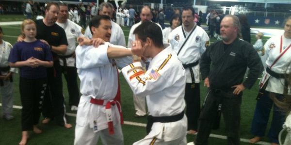Jamie Cashion teaching martial arts
