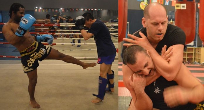 SUS Wrestlers and San Da Fighters in the MMA Gym