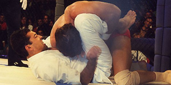 Royce Gracie beating Ken Shamrock