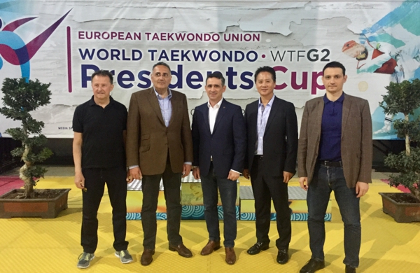 ETU President and ETU Secretary General welcome the Taekwondo family in Athens, Greece for the 2nd WTF President’s Cup 2017