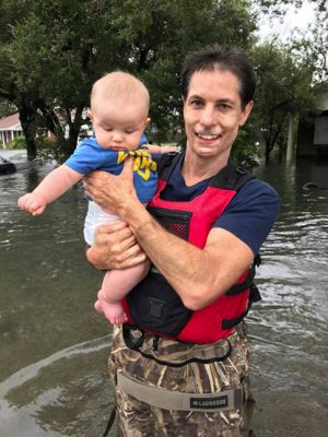Jamie Cashion Rescues baby after Hurricane Harvey