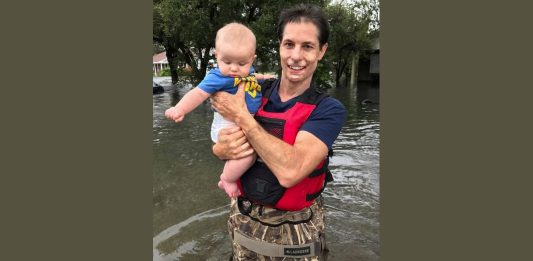 Jamie Cashion Rescues baby after Hurricane Harvey