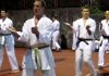 Practicing Sanchin Kata