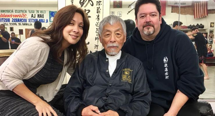 Taky and Andrew Kimura with Shannon Lee