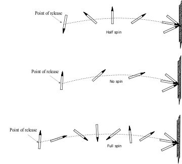 Figure 3 Spin of a shuriken (Not to scale)