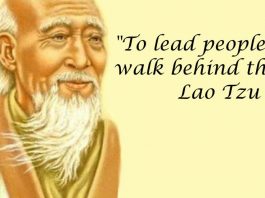 To lead people, walk behind them. Lao Tzu