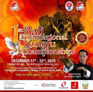 1st Bali International Kungfu Championships 2018 Poster