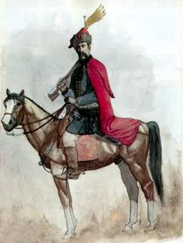 The cravat on a soldier