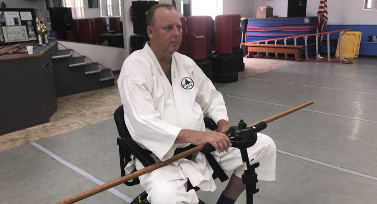 Martial Arts instructor Peters Grootenhuis teaching.