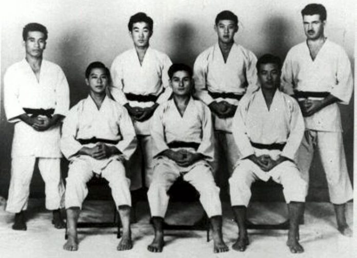 William Chow, Paul Yamaguchi, Harry Pang and Woodrow McCandle, Thomas Young, James M. Mitose and Paul Pung